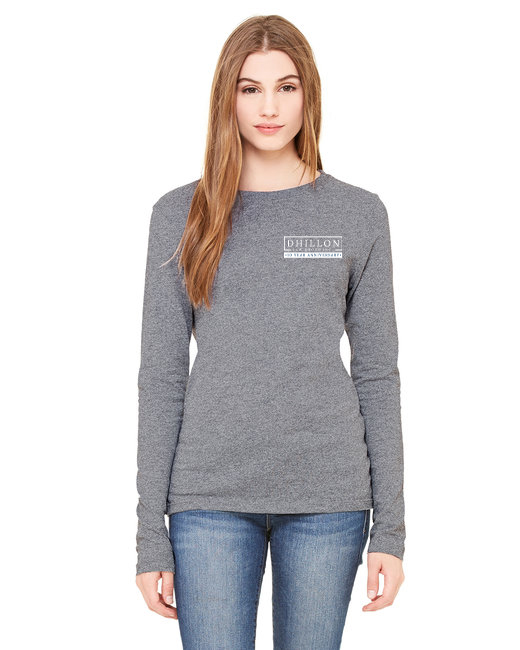 B6500 Bella + Canvas Ladies' Jersey Long-Sleeve T-Shirt (Deep Heather)