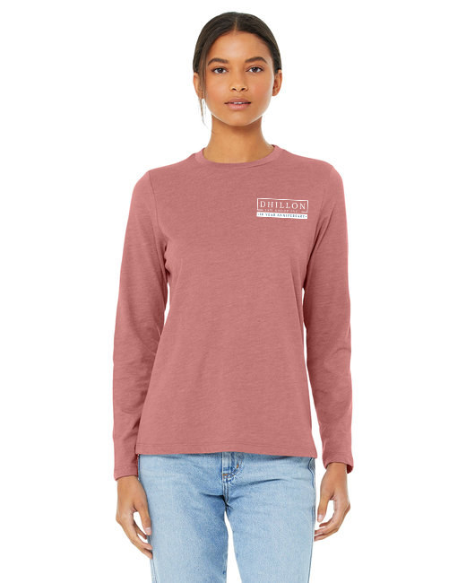 B6500 Bella + Canvas Ladies' Jersey Long-Sleeve T-Shirt (Heather Mauve)