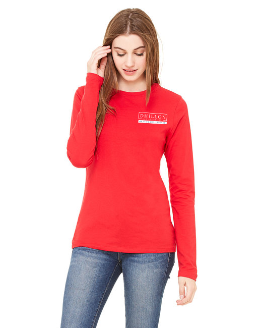 B6500 Bella + Canvas Ladies' Jersey Long-Sleeve T-Shirt (Red)