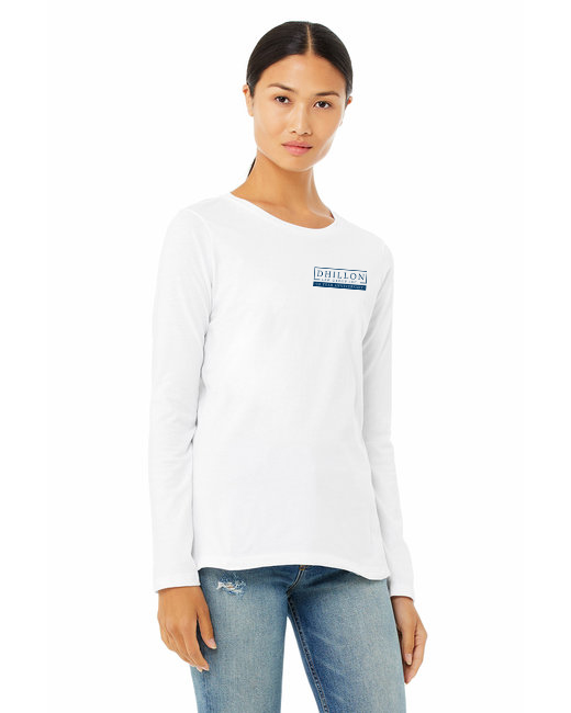 B6500 Bella + Canvas Ladies' Jersey Long-Sleeve T-Shirt (White)