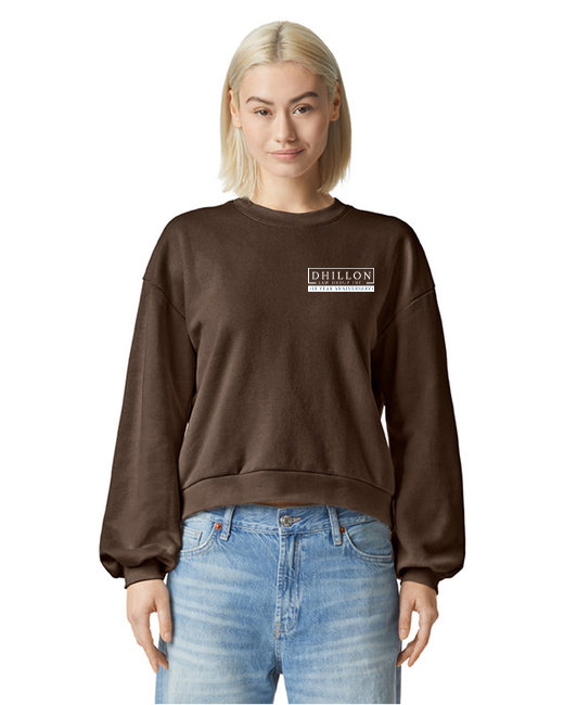 RF494 American Apparel Ladies' ReFlex Fleece Crewneck Sweatshirt (Brown)