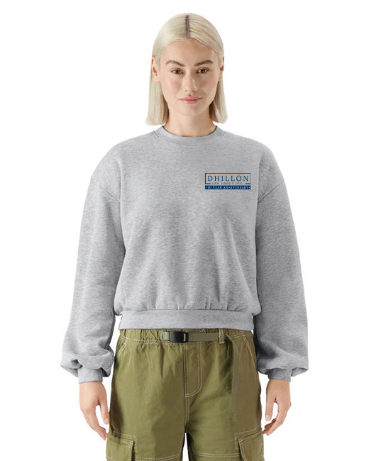 RF494 American Apparel Ladies' ReFlex Fleece Crewneck Sweatshirt (Heather Gray)